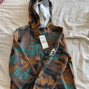 Timberland Kids Green and Brown Camouflage Jacket